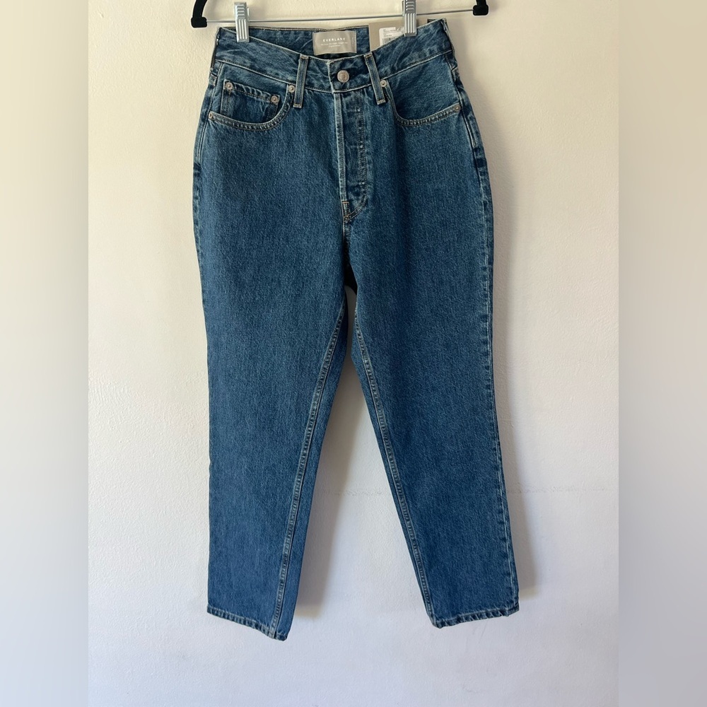 Everlane The Curvy 90s Cheeky Straight Jean‎ Organic Cotton Medium Blue Size 27